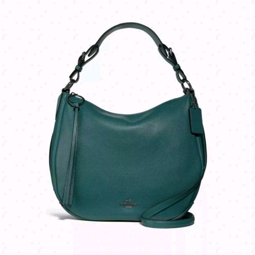 Coach Sutton Leather Hobo in Dark Turquoise